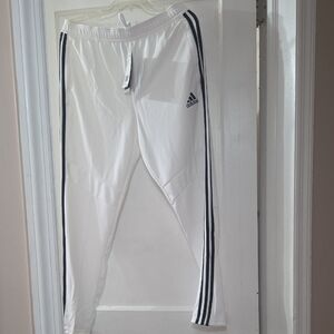 Adidas White Joggers with Black Accents